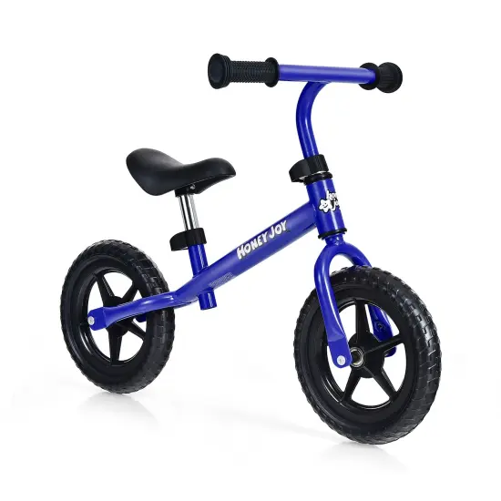 Kids No Pedal Balance Bike with Adjustable Handlebar and Seat Blue {1}