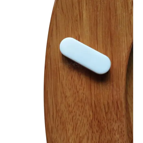 J&V Textiles Elongated Toilet Seat With Easy Clean & Change Hinge Wooden {4}