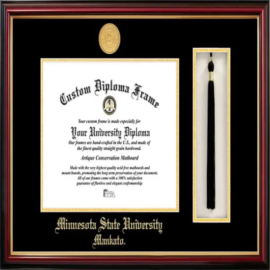 Minnesota State University, Mankato 11w x 8.5h Tassel Box and Diploma Frame {1}