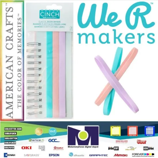We R Memory Keepers Elastic Book Bands (3 Pieces) 60000613 By American Crafts {1}