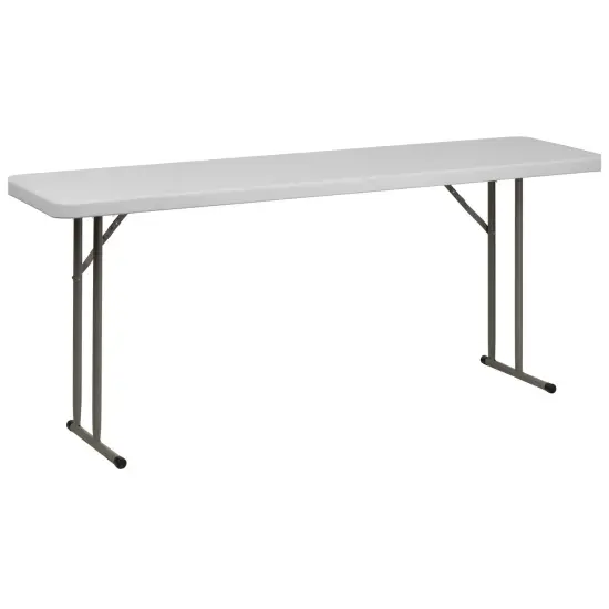 Emma and Oliver 6-Foot Plastic Folding Training Table Set with 2 Crown Back Stack Chairs Burgundy {3}