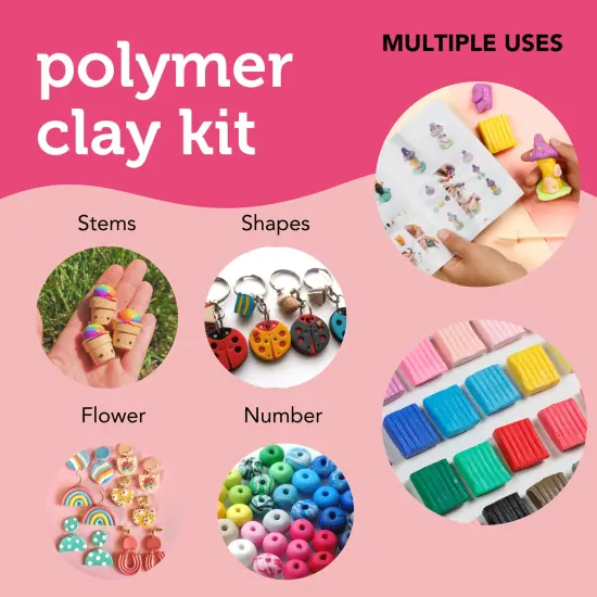 Incraftables Polymer Clay Kit (24 Colors Soft Blocks). Modeling Oven Bake Clay kit for Adults, Kids & Artists with Sculpting Tools. Non Toxic Molding Polymer Clay Starter Baking Set for Jewelry Making {4}