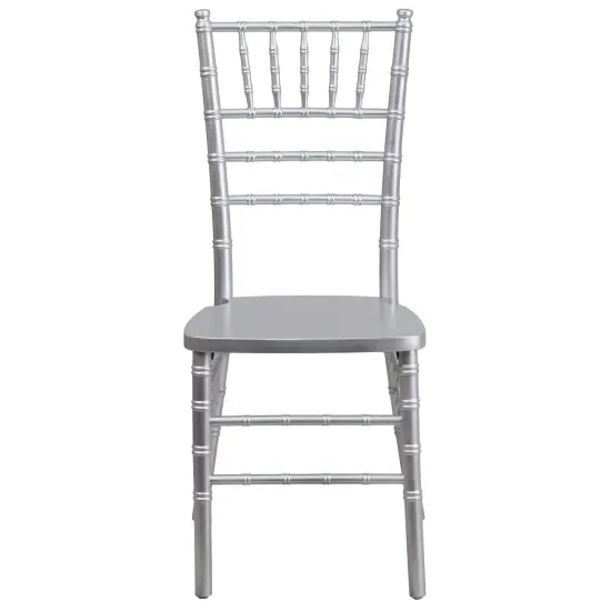 Emma and Oliver Wedding & Event Wood Chiavari Dining Chair Silver {3}