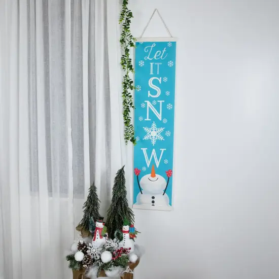 Northlight 43" Let it Snow Christmas Wall Sign Blue {3}