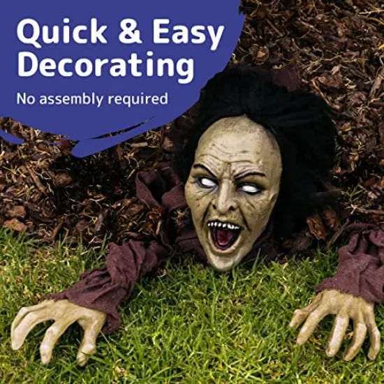 PREXTEX Halloween Outdoor & Indoor Decoration - Zombie Groundbreaker - The Best Scary Graveyard Decoration for Halloween, Life Size Zombie Halloween Decorations {4}