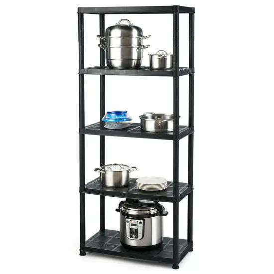 5-Tier Storage Shelving Freestanding Heavy Duty Rack in Small Space or Room Corner {2}