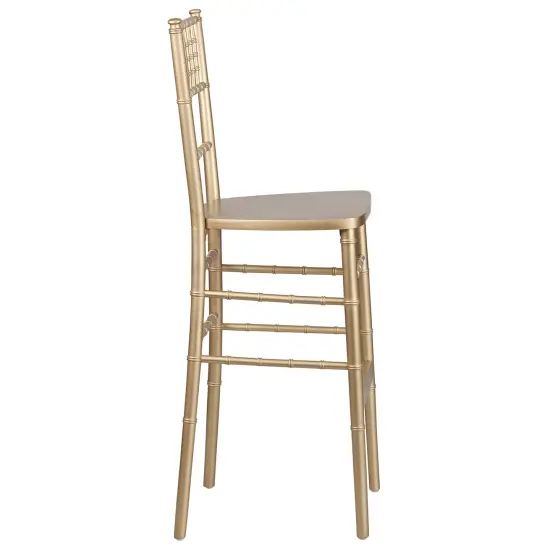 Emma and Oliver Wood Chiavari Barstool Gold {4}