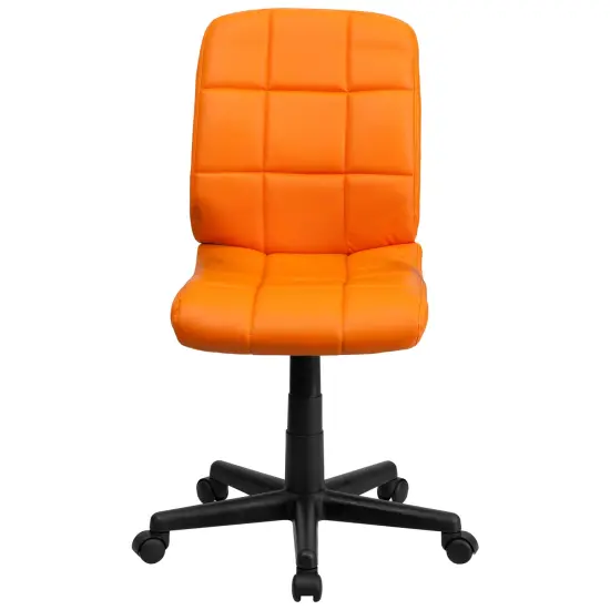 Emma and Oliver Mid-Back Quilted Vinyl Swivel Task Office Chair Orange {3}