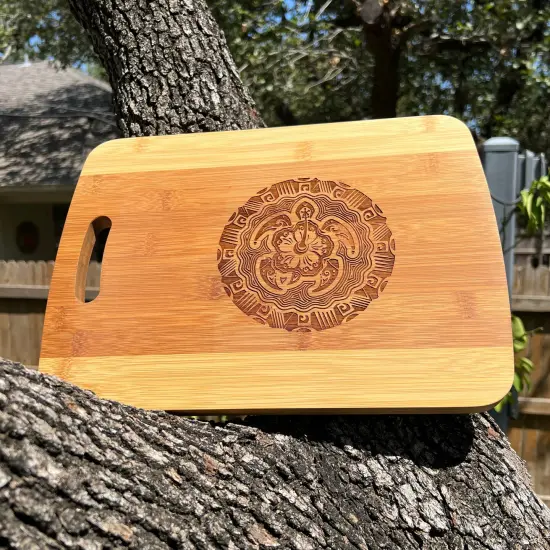Hawaiin Turtle Cutting Board 14''x9.5''x.5'' Bamboo {5}
