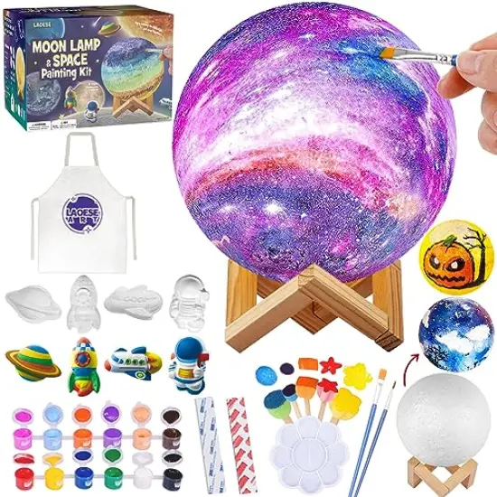 Halloween Gifts DIY Space Moon Night Light, Art Supplies Arts & Crafts Kit, Arts and Crafts for Kids Ages 8-12, Toys Girls Boy Birthday Gift Ages 3 4 5 6 7 8 9 10 11 12+ {2}