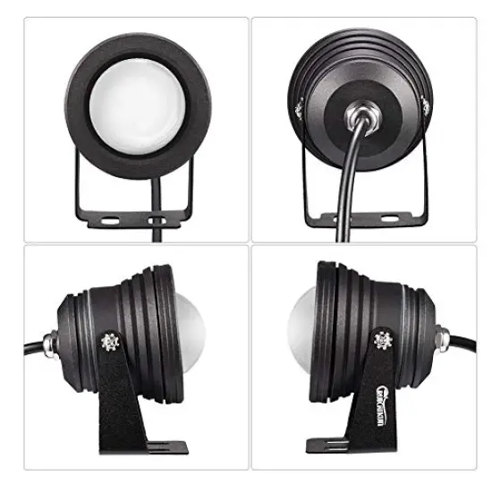 Spotlight for Yard,LED Spotlight 10W RGB Spotlight Outdoor with US Plug and Remote Control,Dimmable Colored Spotlights,Waterproof Landscape Lights,Above Ground Pool Lights(DC/AC 12V). {3}