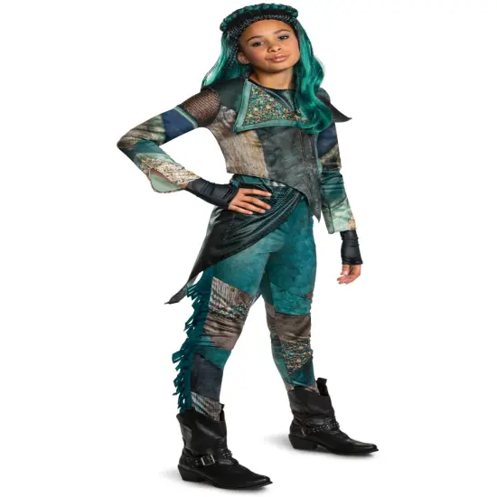 Childs Girl's Deluxe Disney Descendants 3 Uma Costume {1}