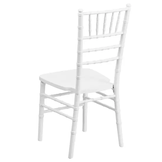 Emma and Oliver Wedding & Event Wood Chiavari Dining Chair White {4}