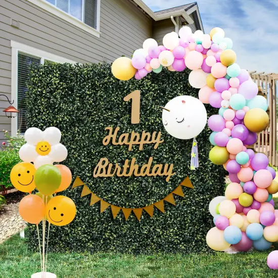 12 Pieces Artificial Peanut Leaf Hedges Panels {6}