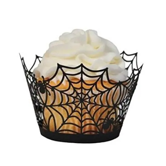 Halloween Cupcake Wrappers,Spider Web Cupcake Wrapper,Halloween Party Decorations Supplies 36Pcs {3}