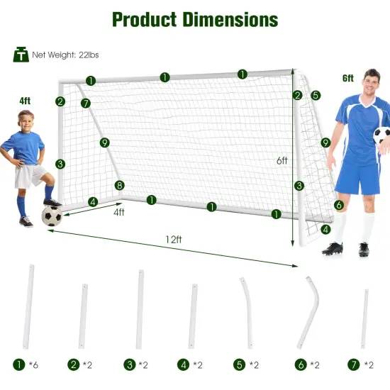 Soccer Goal with Strong PVC Frame and High-Strength Netting {4}