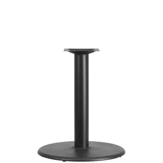 Emma and Oliver 24'' Round Restaurant Table Base with 4'' Dia. Table Height Column Black {1}