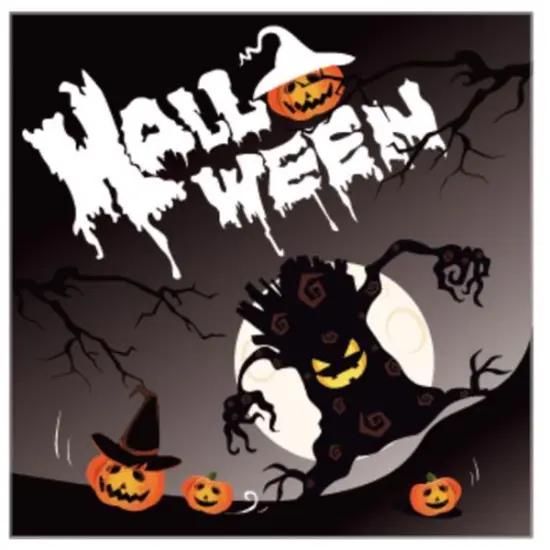 inQ Boutique Halloween Black Disposable Tableware Paper Plates - 68PCS Dinnerware Party Cutlery Kit {6}