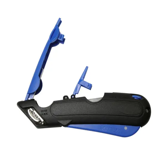Garvey Easycut Cutter Knife, Self-Retracting Safety Tipped Blade, Box Cutter for Cartons, Boxes, Straps and Packages, Black and Blue (091508) {2}