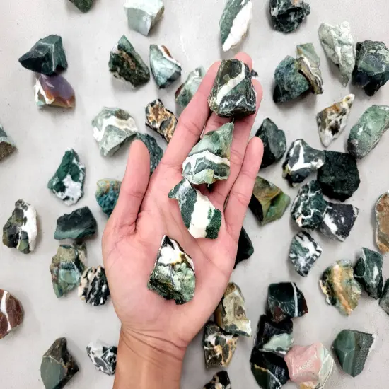 Indian Turquoise AKA Green Sardonyx Bulk Rough Crystals {5}