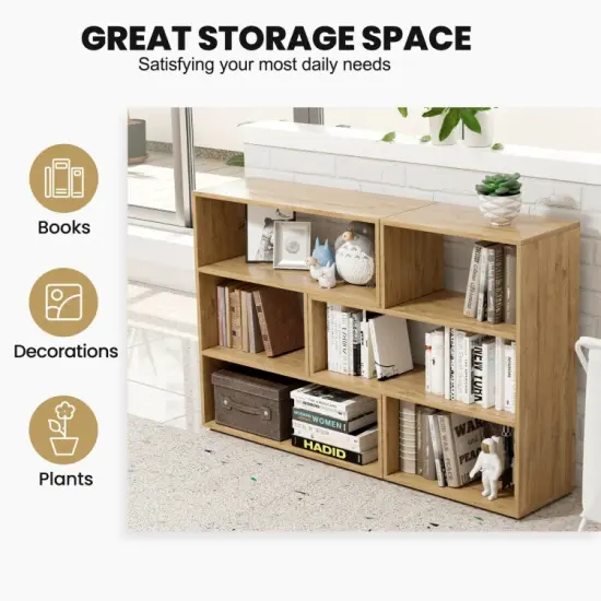Open Shelf Bookcase with 6 Grids {3}