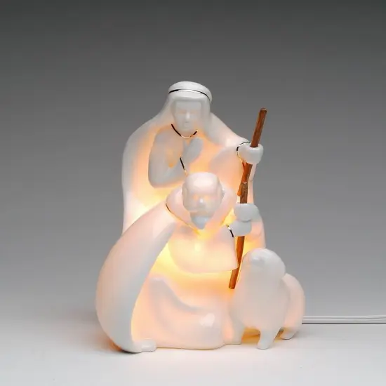 Ceramic Shepherds Night Light, Home D&eacute;cor, Religious D&eacute;cor, Religious Gift, Church D&eacute;cor, Baptism Gift {3}