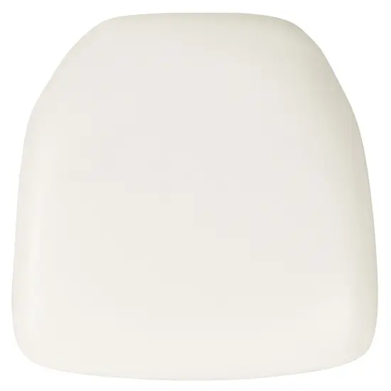 Emma and Oliver Hard Chiavari Dining Chair Cushion White Vinyl {1}