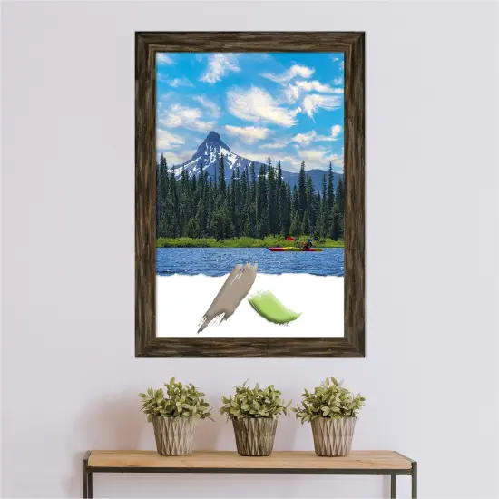 Fencepost Narrow Wood Picture Frame, Photo Frame, Art Frame Fencepost Brown {6}