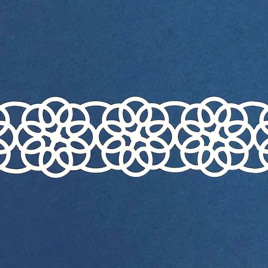 Wrapables Hollow Lace Pattern Washi Masking Tape 2M Length Total (Set of 2) White Geometric {6}