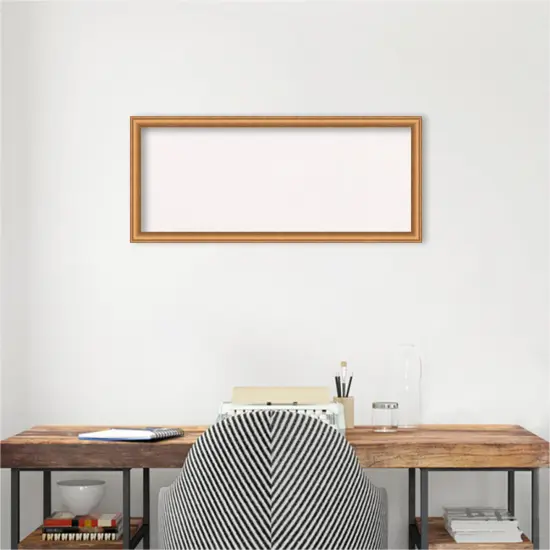 Salon Scoop Wood Framed Corkboard, White Cork Copper {5}