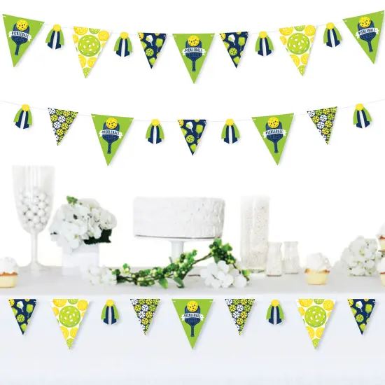 Big Dot of Happiness Let's Rally - Pickleball - DIY Birthday or Retirement Party Pennant Garland Decoration - Triangle Banner - 30 Pieces {6}