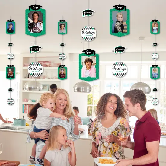 Big Dot of Happiness Green Graduation Party Vertical Photo Garland 35 Pieces {7}