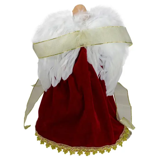 Northlight 14" Red and Gold Traditional Angel Christmas Tree Topper - Unlit {6}