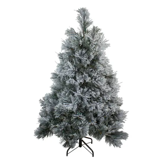 Northlight 4.5' Flocked Black Spruce Artificial Christmas Tree - Unlit {1}