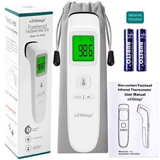 eZthings Forehead Thermometer Medical Non Touch Infrared with Fever Alarm {5}