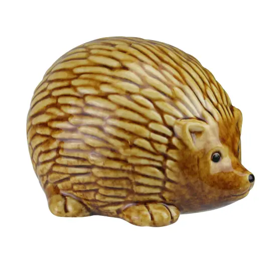 Roman 3.5" Pudgy Pals Relaxed Spined Tan Porcelain Hedgehog Table Top and Garden Figure Brown {3}