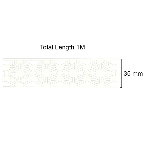 Wrapables Hollow Lace Pattern Washi Masking Tape 2M Length Total (Set of 2) White Geometric {3}