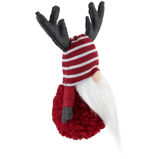 Northlight Gnome with Antlers Christmas Figure - 12" - Red and White {5}
