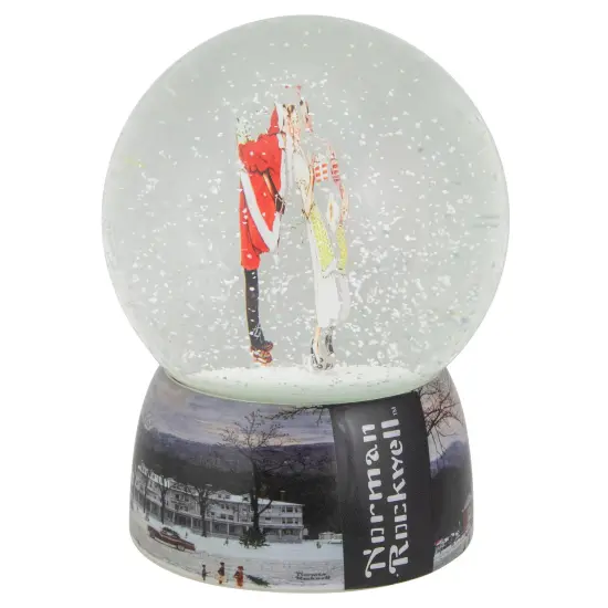 Northlight Norman Rockwell "Christmas Surprise" Snow Globe - 6.5" White {5}