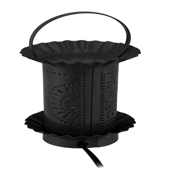 Country Tin Finished Metal Chisel Perforated Mini Tart Warmer Lamp {4}