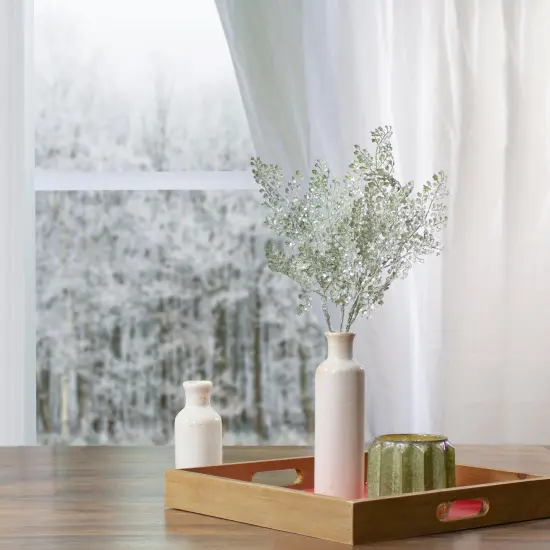 Northlight Glittered Leaves Artificial Christmas Spray - 18" - Green {3}