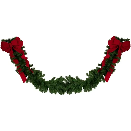 Northlight Balsam Pine Artificial Commercial Christmas Garland - 50' x 12" - Unlit Green {7}