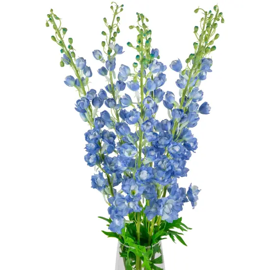 Northlight Real Touch&trade; Blue Delphinium Artificial Floral Stems, Set of 6 - 40" {7}
