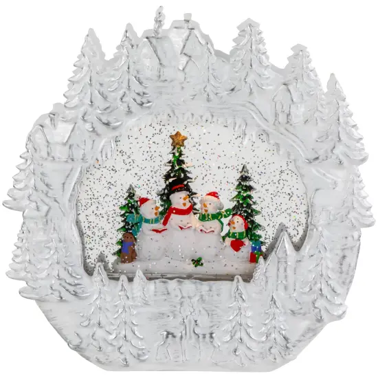 Northlight LED Lighted Caroling Snowmen Christmas Snow Globe - 9.5" White {3}