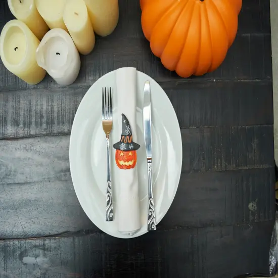 Witchy Pumpkin Halloween Napkin Ring {2}
