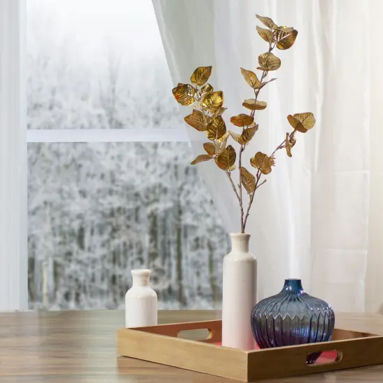 Northlight Eucalyptus Artificial Christmas Spray - 34" - Metallic Gold {3}