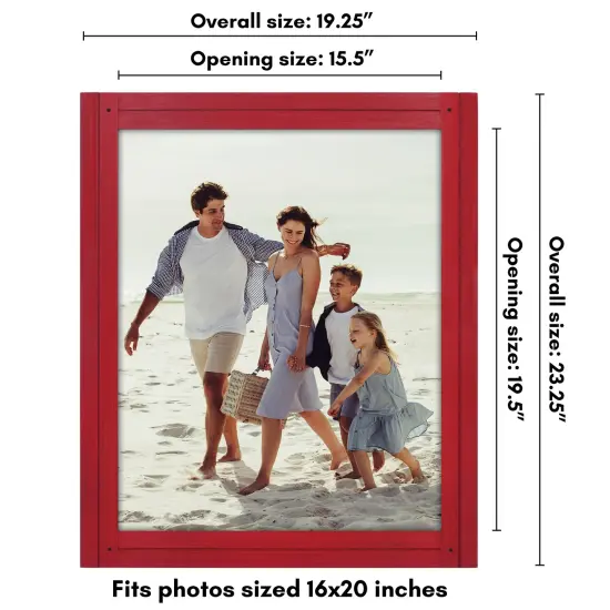 Americanflat Picture Frame - Rustic Picture Frame with Textured Engineered Wood, Shatter Resistant Glass and Easel Back - Horizontal and Vertical Display {2}