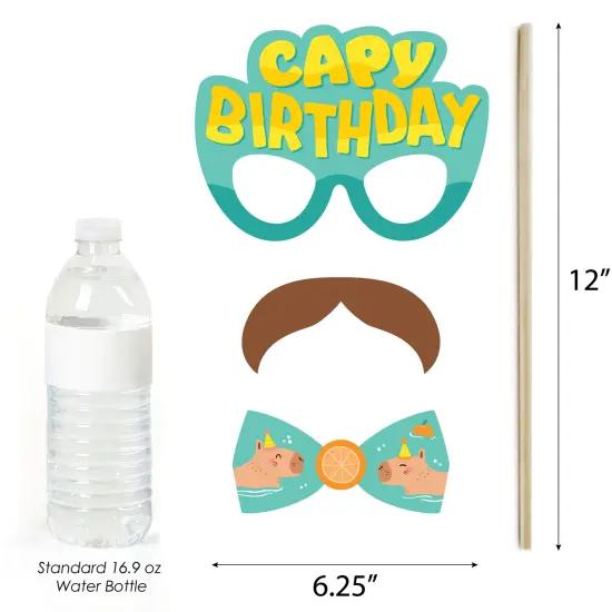 Big Dot of Happiness Capy Birthday - Capybara Party Photo Booth Props Kit - 20 Count {6}