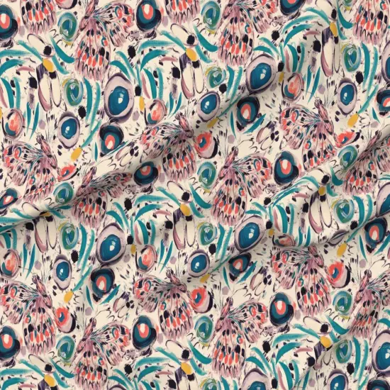 Various Fabrics by the Yard or Fat Quarter Butterflies Animal Print Large Scale Wing Painted Custom Printed Fabric by Spoonflower {6}