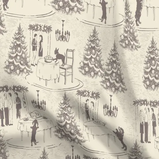 Various Fabrics by the Yard or Fat Quarter Toile Retro Dog Funny Earth Tones Neutral Custom Printed Fabric by Spoonflower {5}